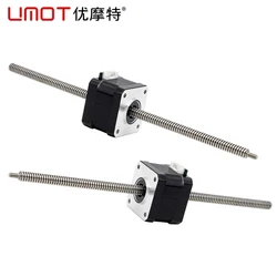 UMOT Micro Nema8/Nema11/Nema14/Nema17/Nema23 Non-captive Lead Screw Stepper Motor 1.8° 2phrase 0.008Nm-2.4Nm 0.4A-4A Step Motor