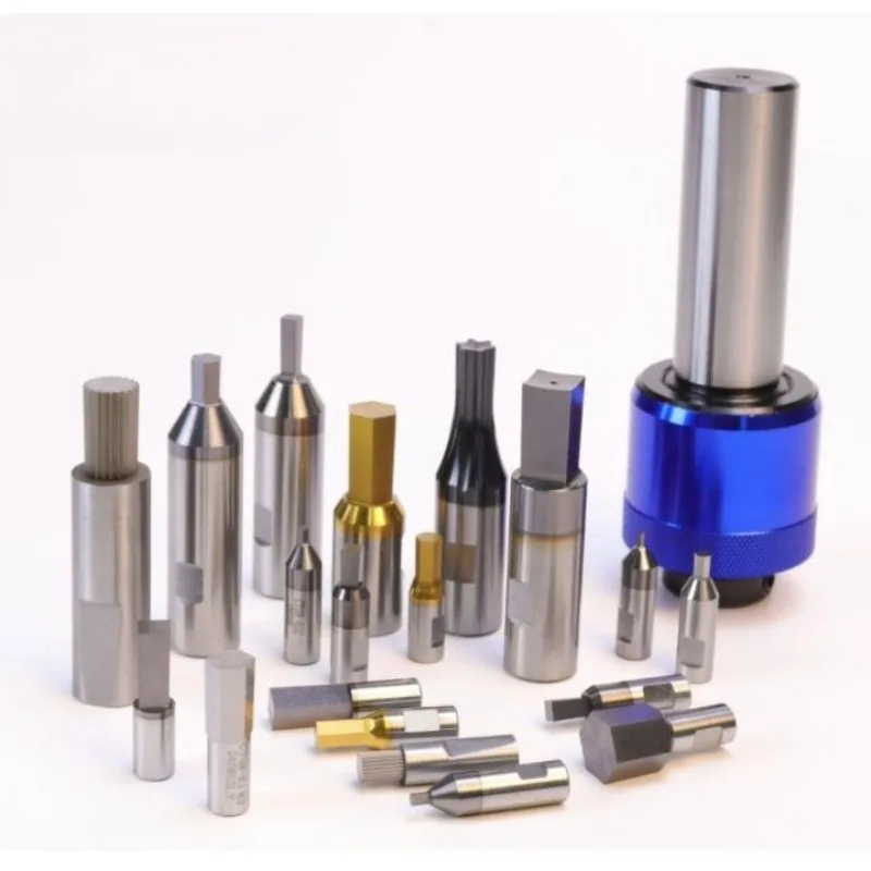 Hexagon Rotary Broach Punch Bit High Speed Steel With Coated Punching Tool HSS Coating Rotated Cutter Holder