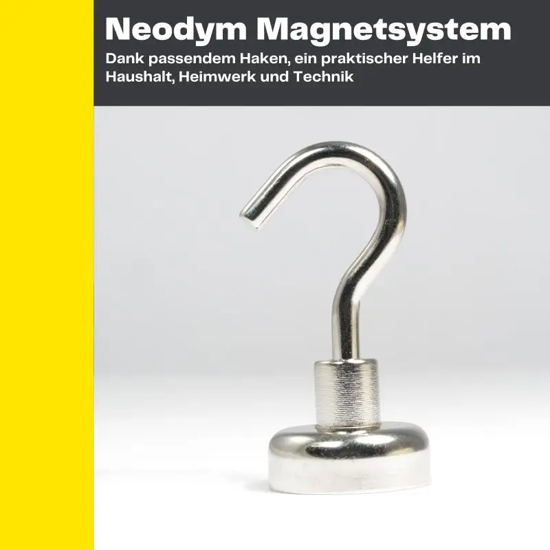 10pcs Super Strong Magnetic Hooks 12 Kg Neodymium Magnet M4 Thread Heavy-duty Hook Home Kitchen Bathroom Accessories Magnet