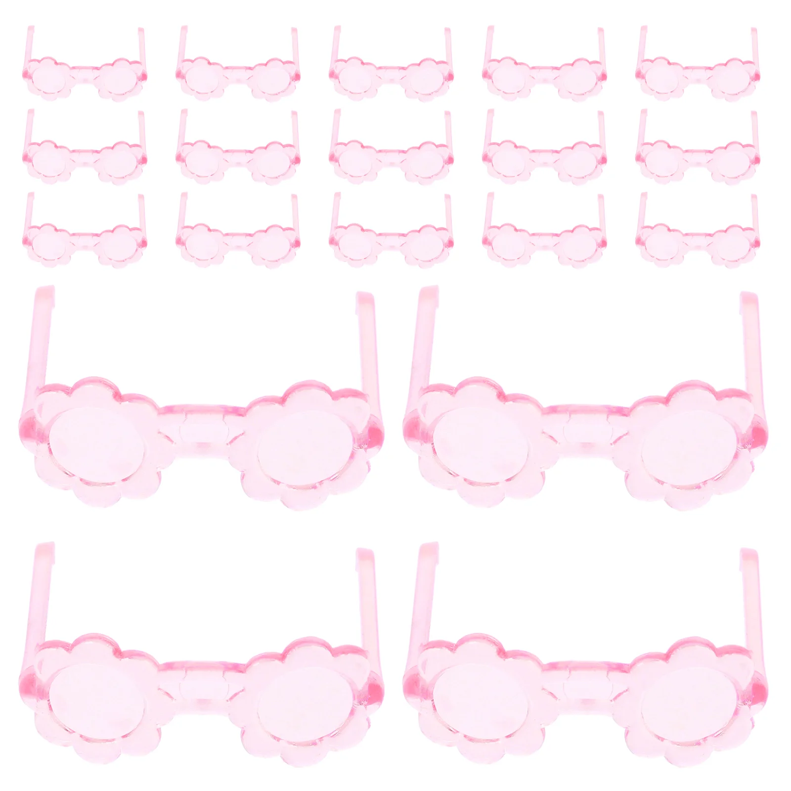 

50 шт. миниатюрные аксессуары для кукольного домика, очки, одежда, одежда, маленькая желтая утка для реквизита, розовый цвет