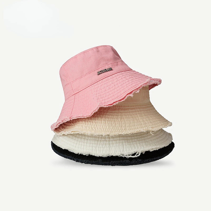 1 Pc Korean Version of Fisherman Hat Female Foldable Retro All-match Travel Edge Visor Hat Temperament Show Face Small Basin Hat