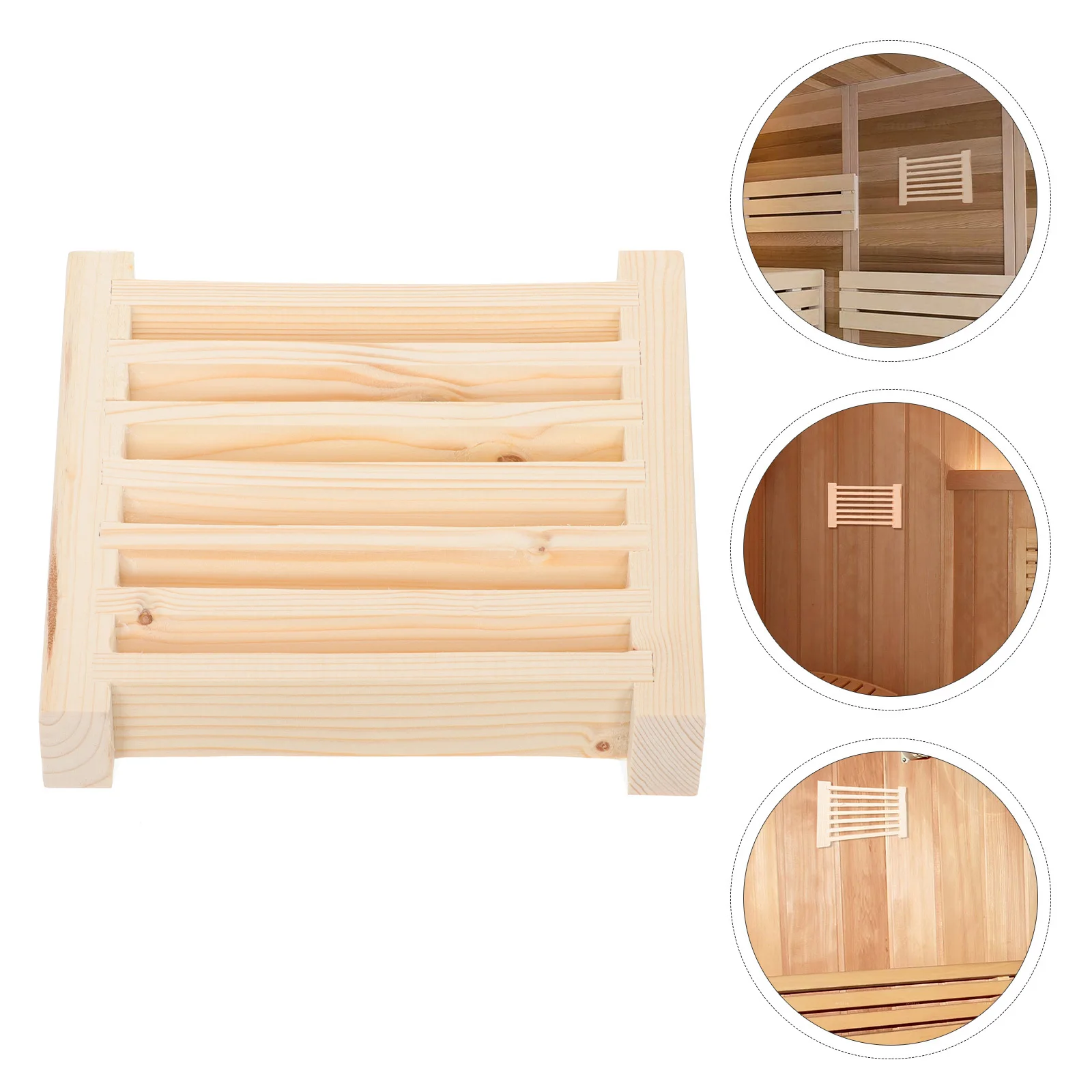 

Sauna Room Blinds Grille Khaki Wooden Air Vent for Ventilation Panel Supply Shutter Window Steam Room Device Sauna Vent