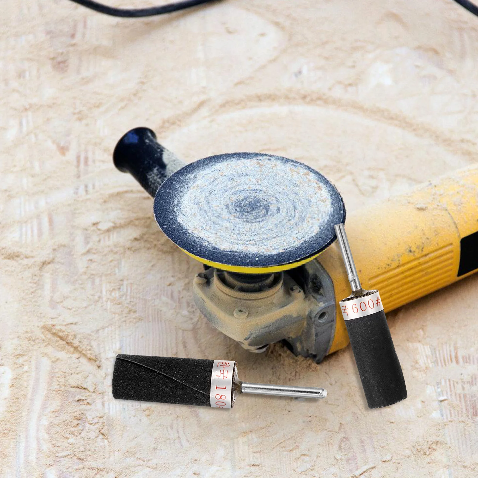 

6pcs Cylindrical S paper Sticks 180 240 320 600 1000 1500 Grit Drum S for Drill Wood Metal Plastic Polishing Rotary Tool