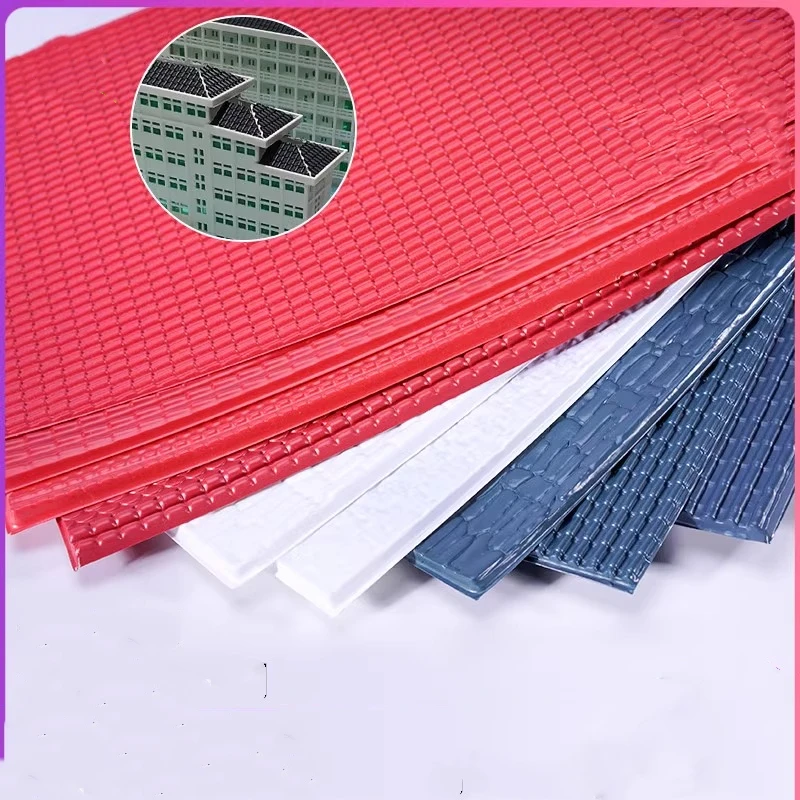 PVC Plastic Tile Exterior House Roof Tile Plastic Corrugated Sheet for House Miniature Building Ceiling Construction Material