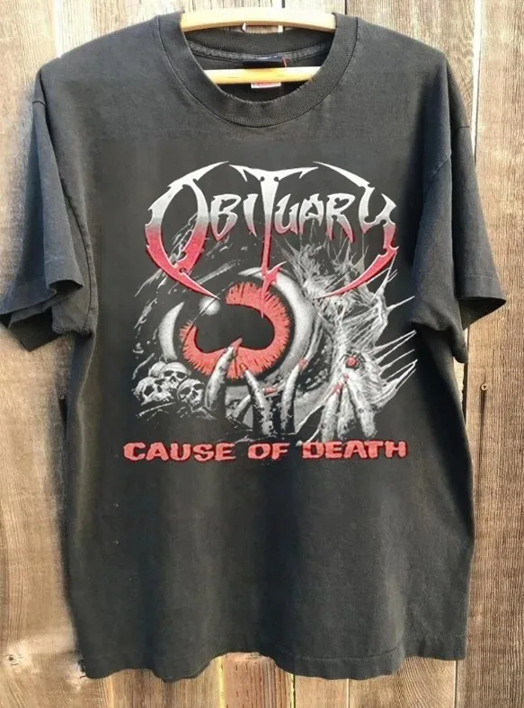 Obituary band Cause Of Death Charcoal T shirt Men Women Unisex Basic NH25545