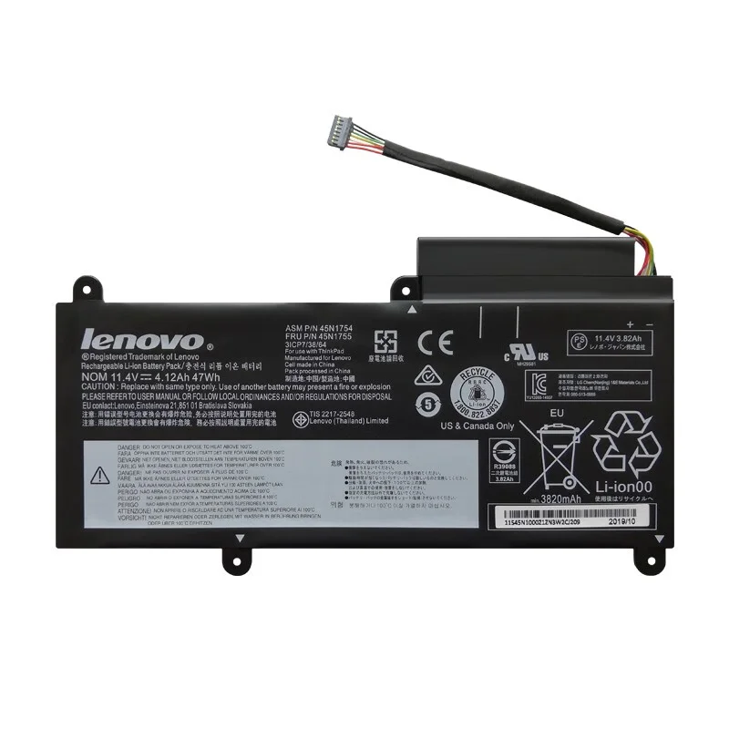 Lenovo ThinkPad E450 E450C E460C E455 E465 E465C baterai Laptop 45N1753 45N1756 45N1757 45N1754 45N1755 baru asli