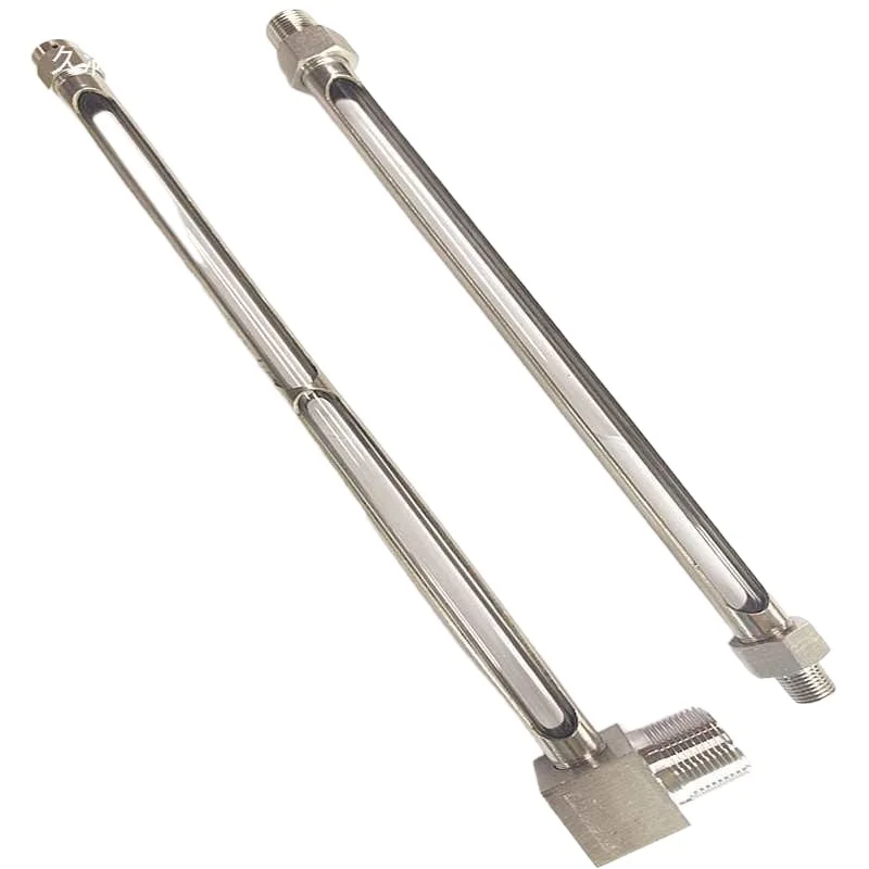 L18 DIN30 Industrial Liquid Level Observation Fitting 304 Stainless Steel Tubular Sight Glass High Temperature Oil Level Gauge