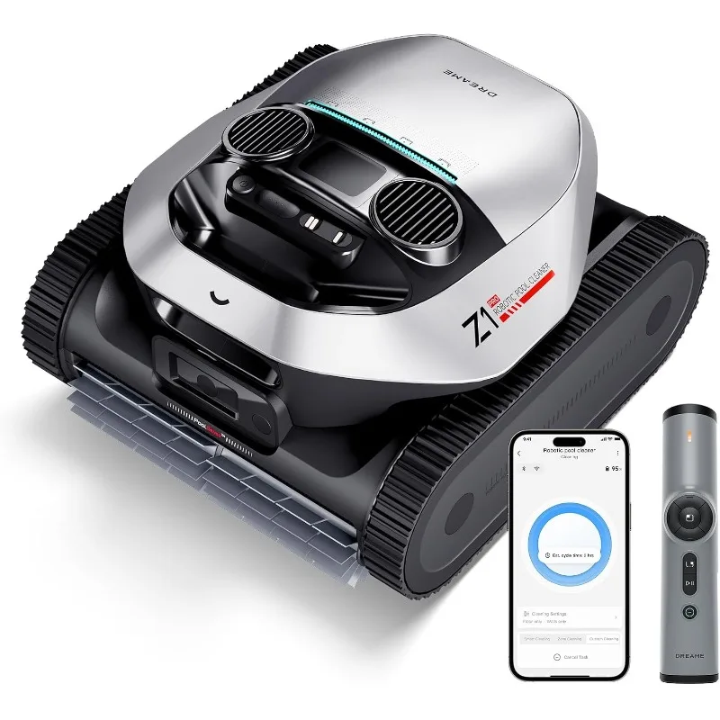 DREAME Cordless Robotic Pool Cleaner, LiFi & APP Control, 8000 GPH Suction, Wall & Waterline Cleaning, UP to 180+ min