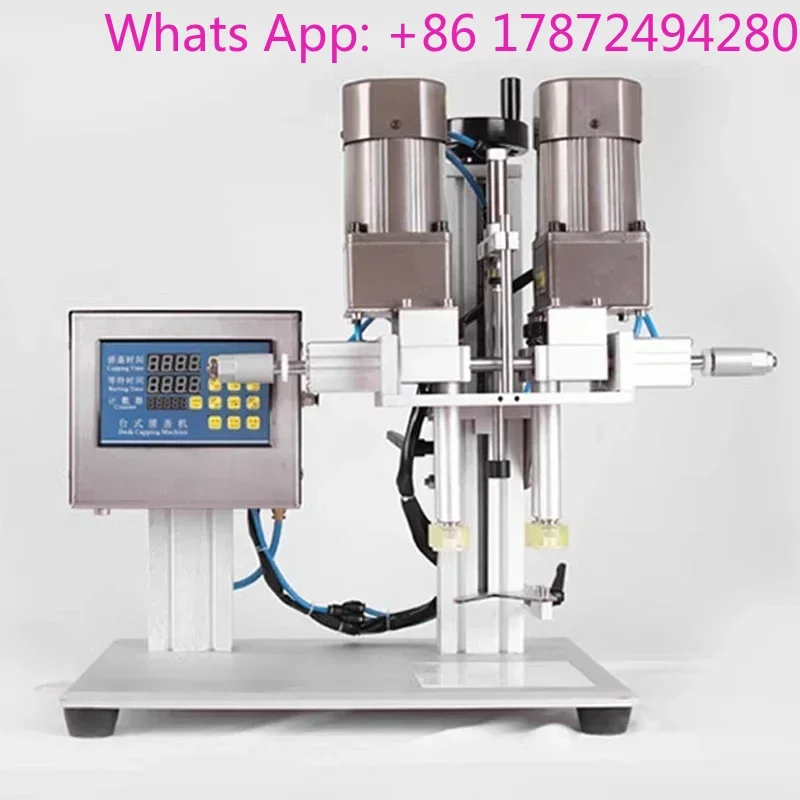 Desktop Automatic Bottle Capping Machine Trigge Cap Capper Twist Sealing Cap Locking Capper Screwing Machine 18-50MM/50-90MM