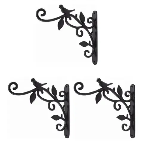 3X 행잉 플랜트 훅 주철 화분 걸이 브래킷 행거 새 모이통 랜턴 화분 바람종용