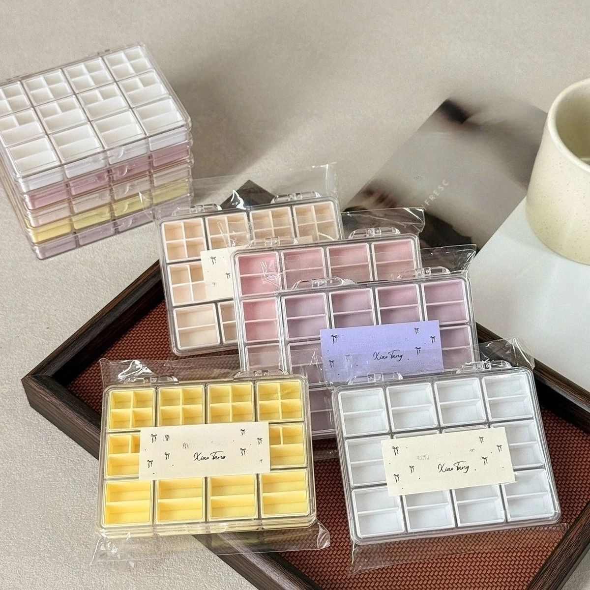 48 Grids Clear Box Plastic Empty Storage Box Organizer Portable Nail Art Rhinestone Jewelry Beads Case Nail Accessories