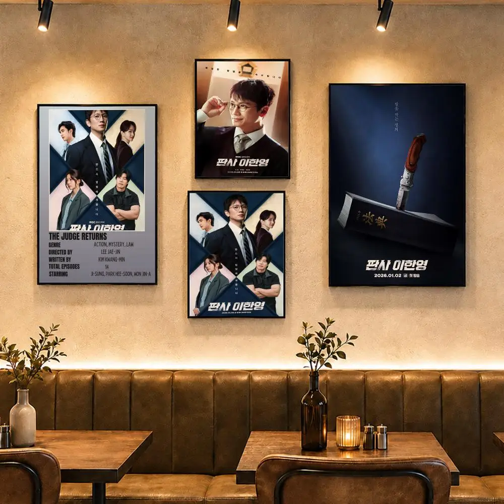 Popular Drama T-The Judge ReturnsS Poster Vintage Retro Anime Poster Stickers Peel and Stick Wall Art Home Decor