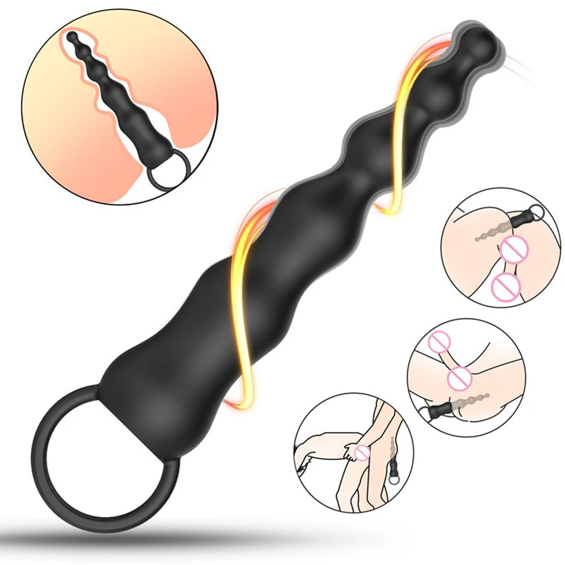 

10-Frequency Vibrating Dildo Pull-Bead Butt Plug Anal And Vaginal Expansion Tool Prostate Stimulation Massage Device Sex Toys