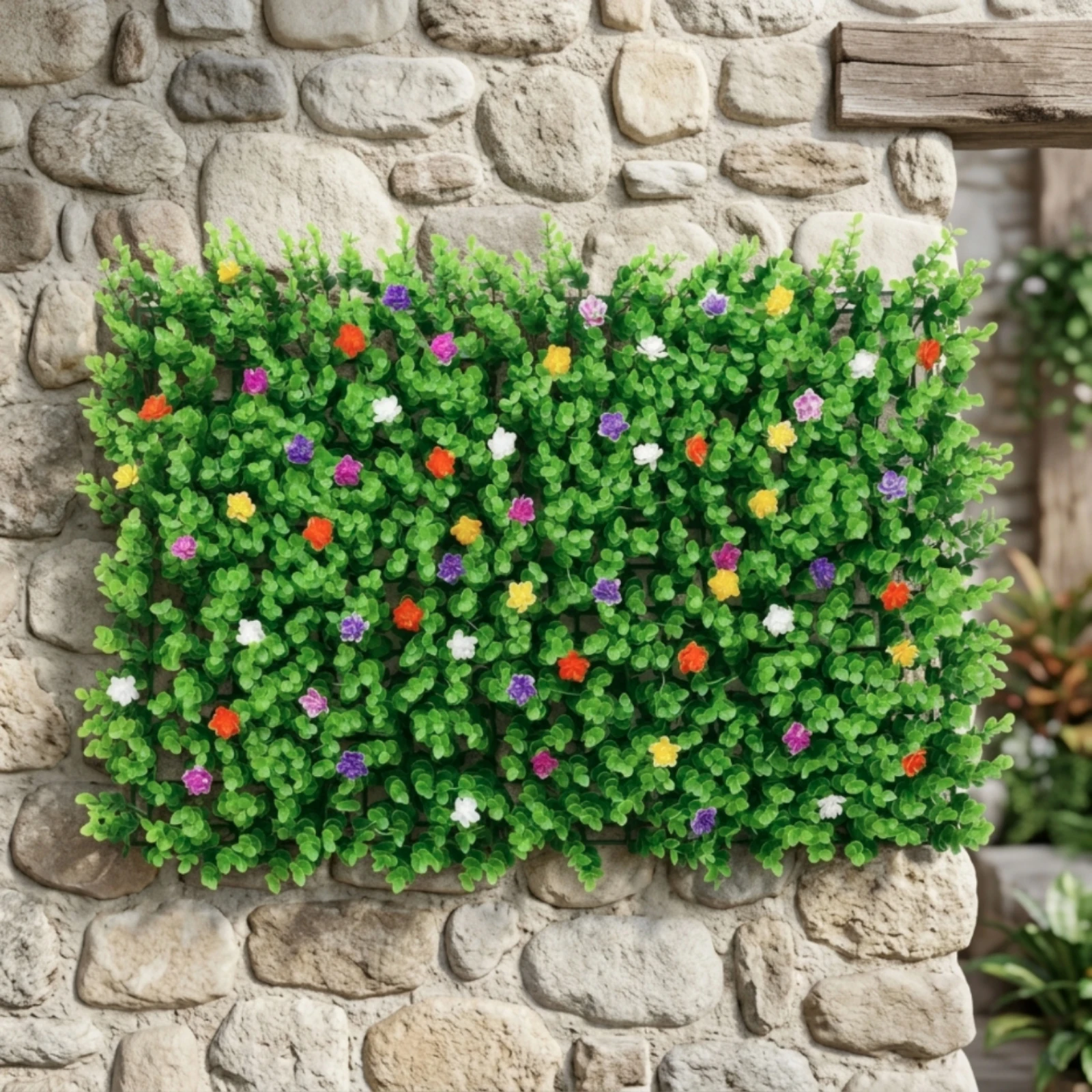 Artificial Plant Wall Panel Maintenance-No-Cost Plant Wall Panel Faux Greenery Backdrop Resistant Fade-Proof for Event Planners