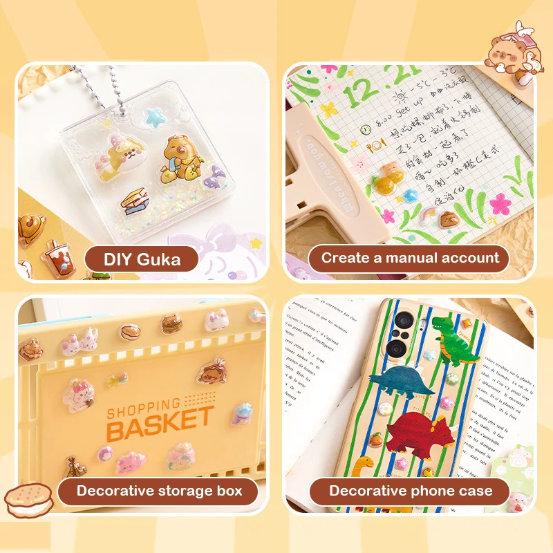 3D Mini Animals Sticker Kawaii Cartoon Animal Stickers Planner Decorative Waterproof Sticker DIY Scrapbook Stationery Stickers