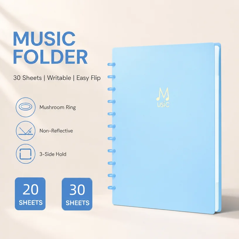 Blank Sheet Music Notebook - Carpeta para Partituras SUNWOOD A4 con