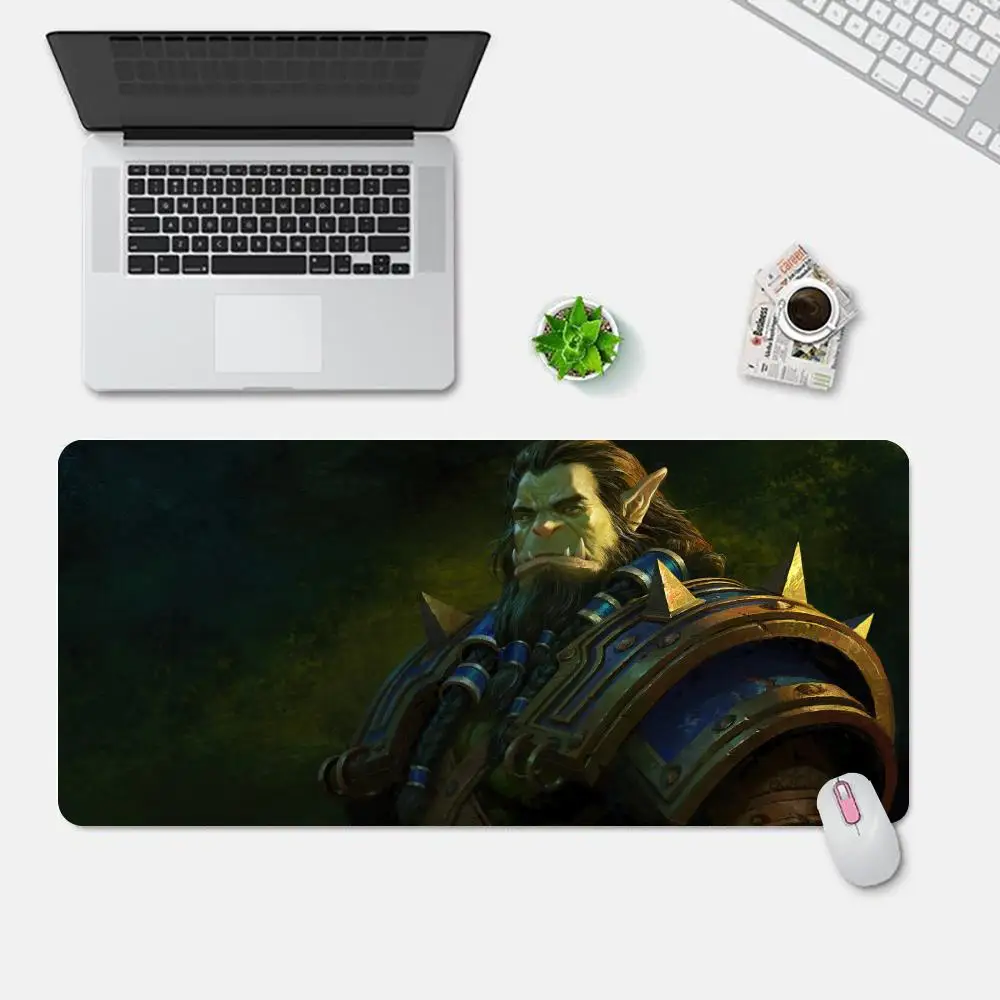 Mouse Pad W-World of Warcraft Gaming Hot desk mat Mouse Desk Mat Large Keyboard Pad  Mouse pad large Desktop Rubber gaming accessories Mouse Cushion