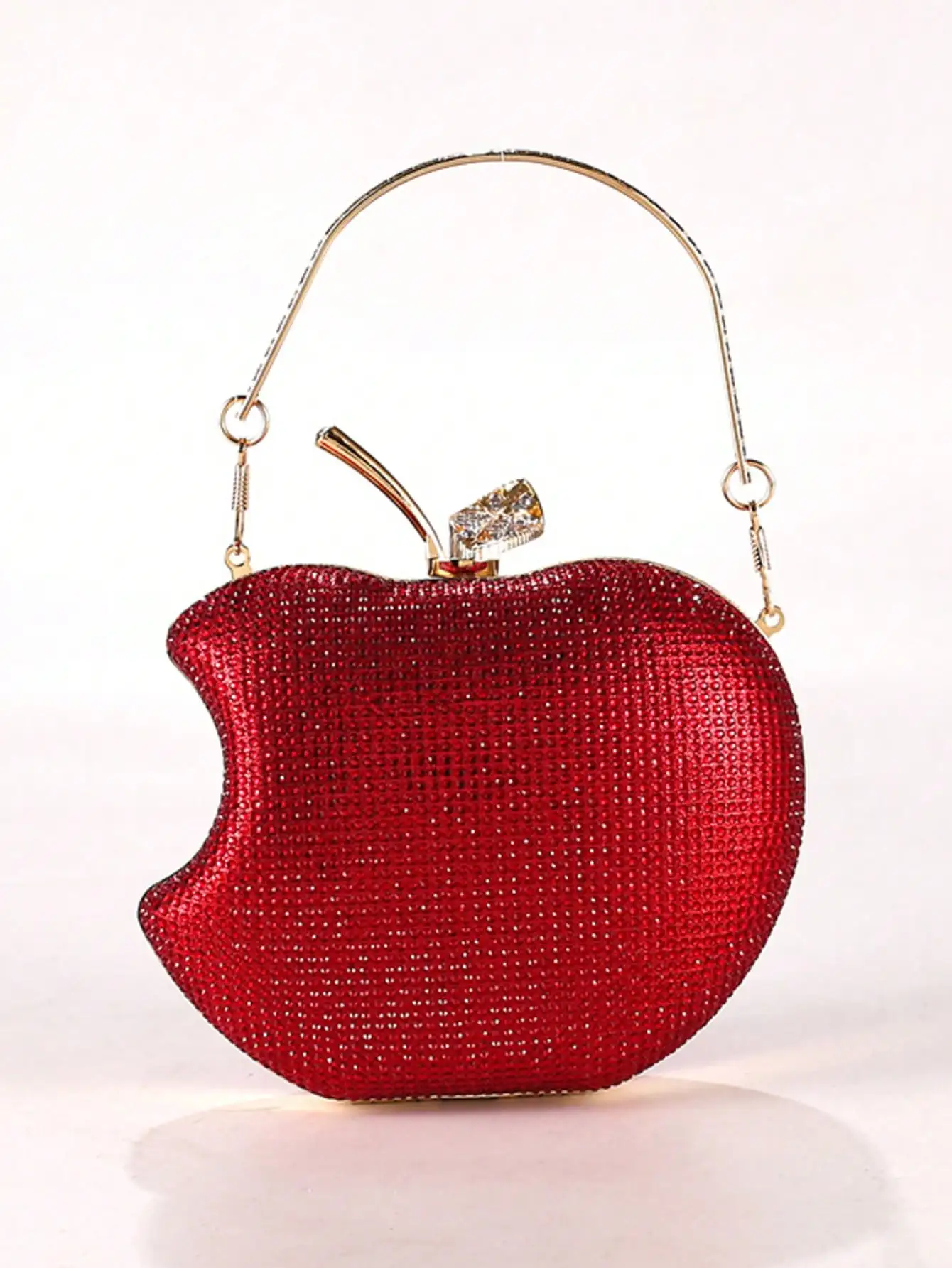 Hand-Held Apple Hot Drilling Dinner Bag Is Luxurious And Elegant, Making It Shine Throughout The Dinner Party