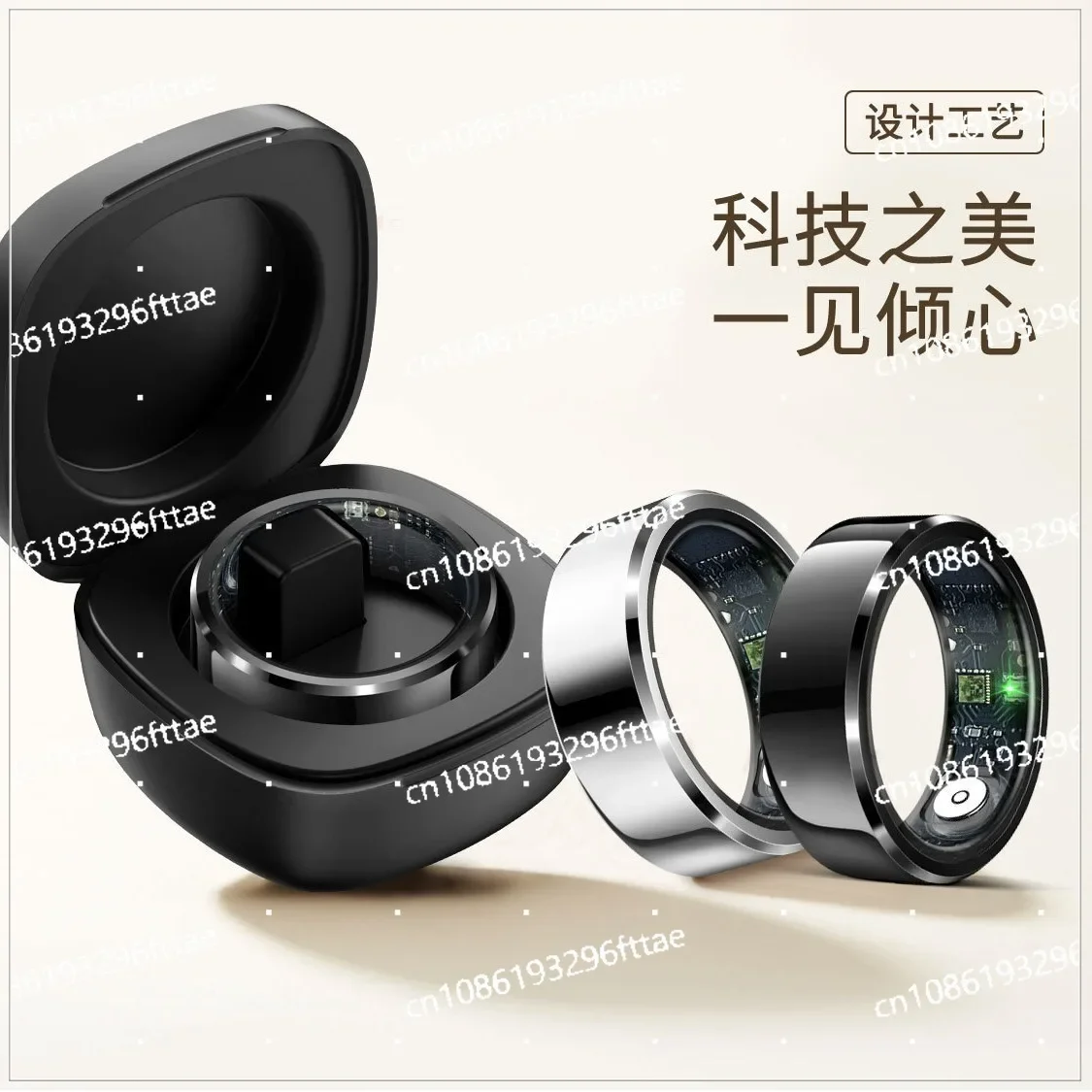 New R6 Smart Ring, Charging Compartment, Blood Oxygen Sleep Tracking, Heart Rate Taking Pictures, Sports Mode, Waterproof Ring.