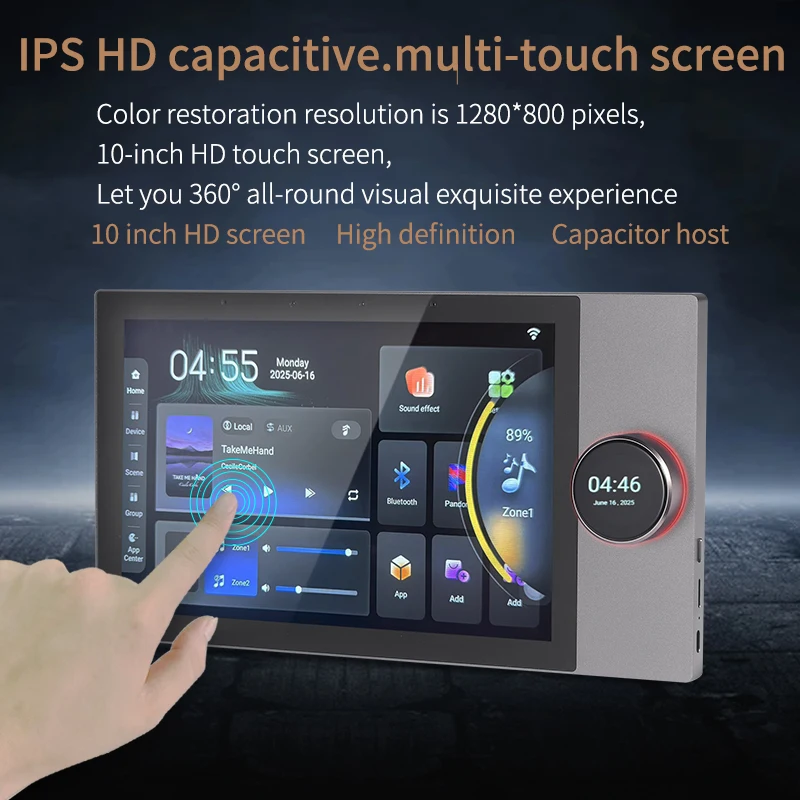 

10-inch tuya smart background music control touch screen host, wall amplifier, ZigBee gateway, Wi-Fi, intelligent host