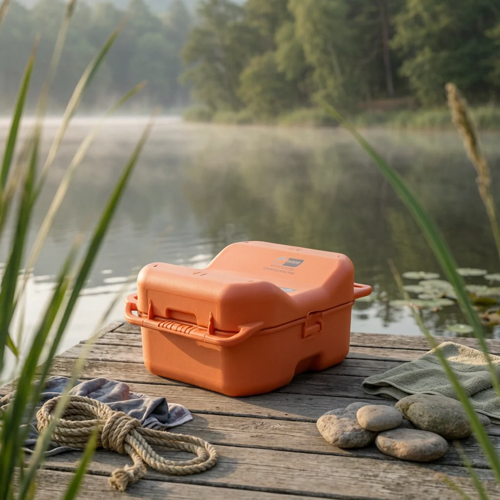 

Buoy-Shaped Platform Molded Pontoon Platform Floating Pontoon Rigid Watercraft Gear Orange