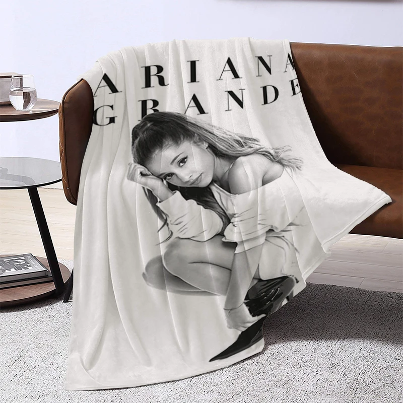 American Pop Singer A-Ariana G-Grande Bedspread on the Bed Baby Blanket Sofa Blankets & Throws Furry Winter Knee Warm Bedspreads