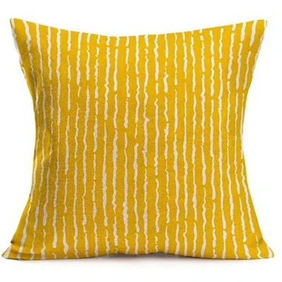 Sweet Home Arrow Pillowcase Yellow Flower Petals Striped Linen Family Sofa Pillowcase 45x45 Pillow Case Cushion Cover