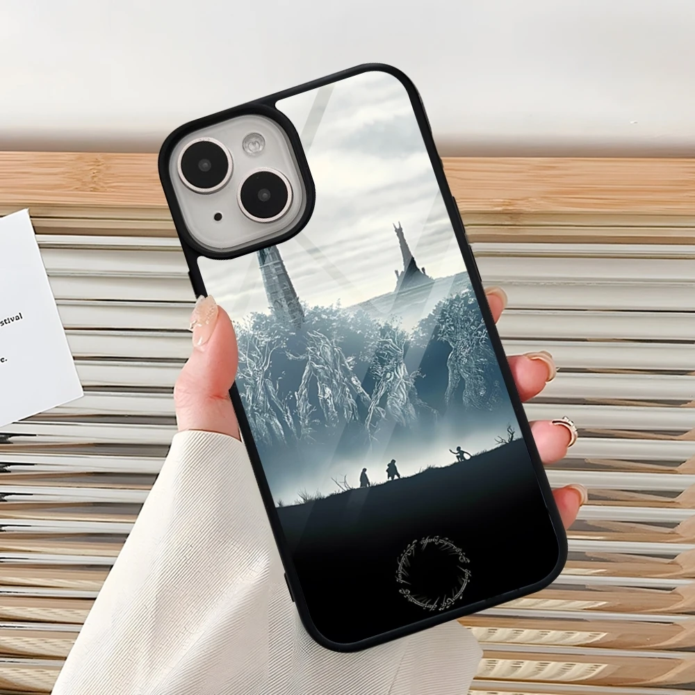 Etui na telefon L-Lord Of The R-Rings do Iphone 16 Pro 15 Pro Max 14 12 11 13 Mini 8 7 Plus X Xs XR PC+TPU Design Cover
