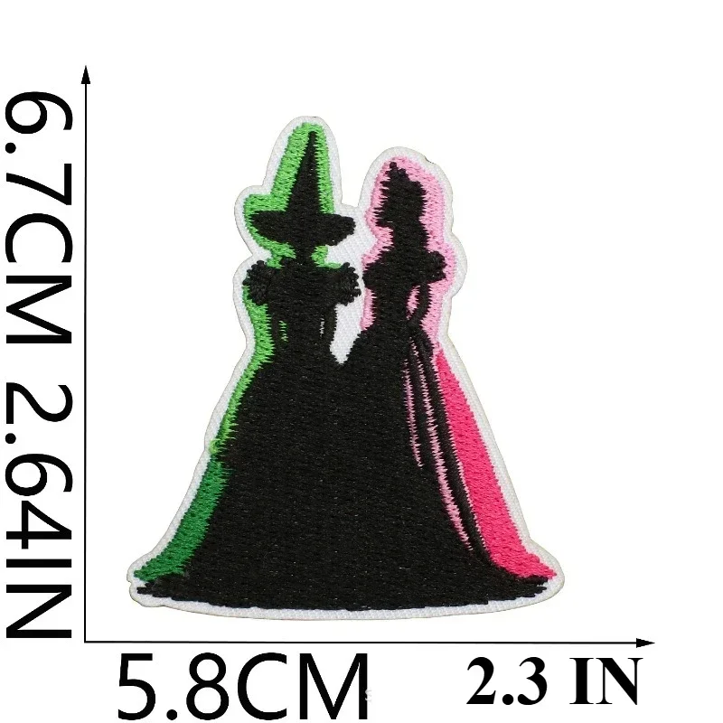 마법사와 마녀 자수 천 스티커 옷 장식 마법 지팡이 패치 스티커 컴퓨터 자수 보우 챕터 보이