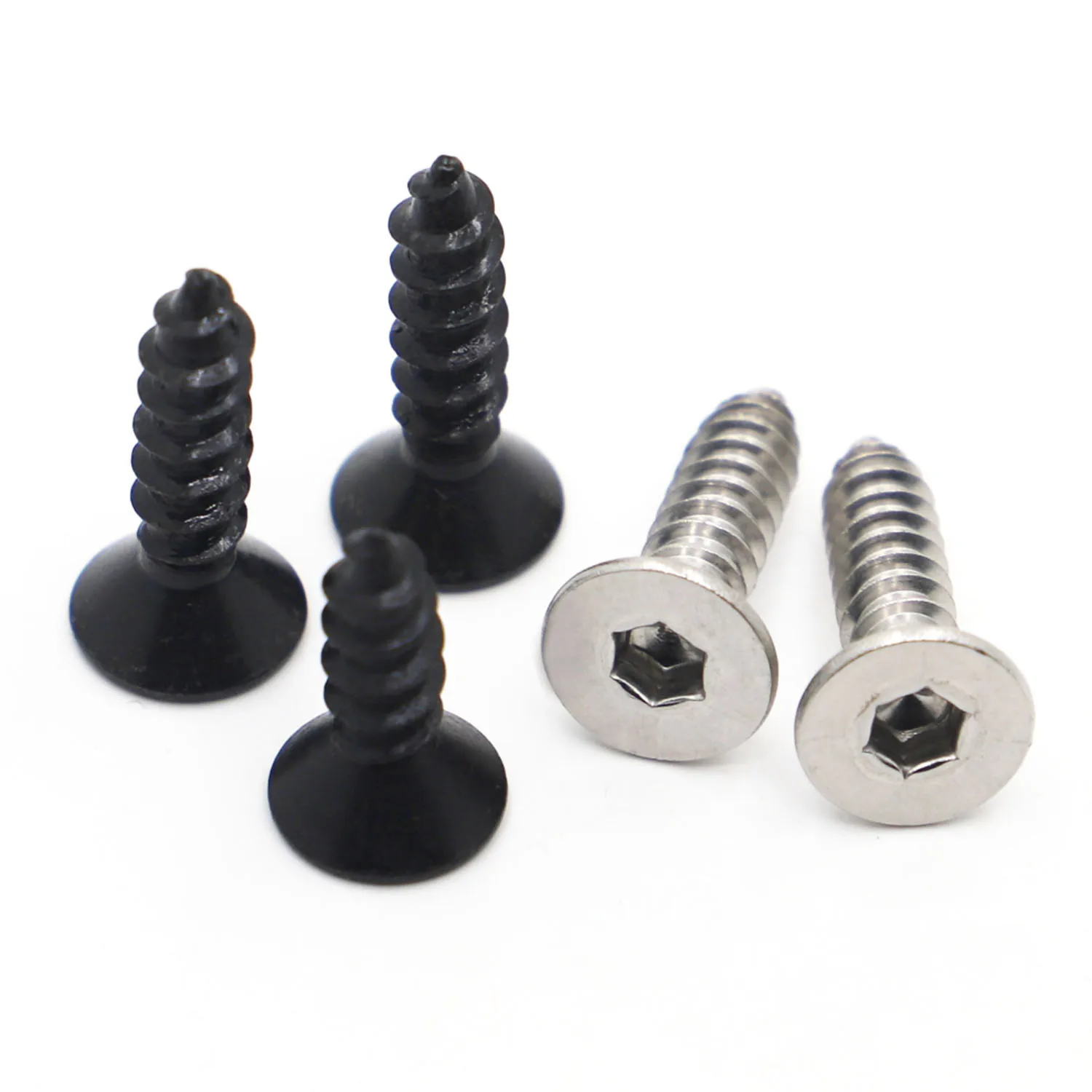 

M3 M4 M5 M6 Black 8.8 Carbon Steel / 304 Stainless Steel Allen Hex Hexagon Socket Flat Countersunk Head Self Tapping Screws