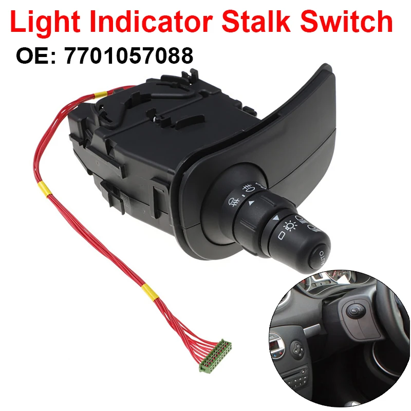 

Car Headlight Light Indicator Stalk Switch fit for Renault Kangoo Grand Modus Clio III 1.5dCi #7701057088
