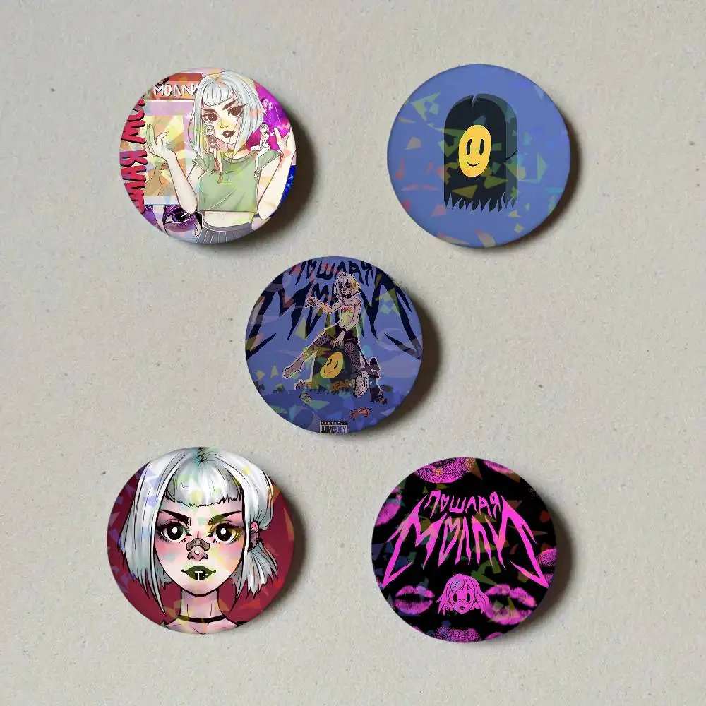 Band P-Poshlaya Molly Laser Button Pins Backpack Clothing Decor Brooch Fiction Badge Jewelry Gifts