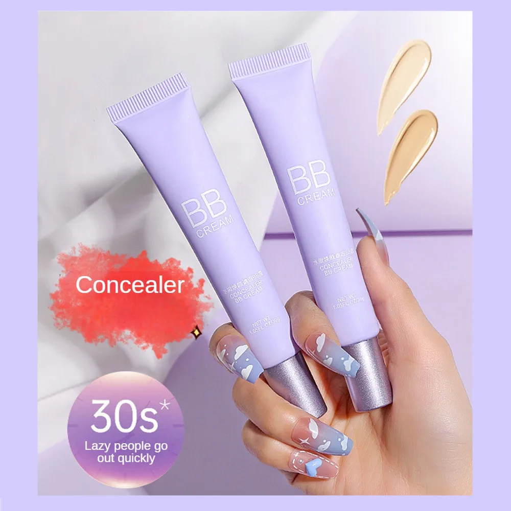 1/2Pcs 30g Natural Clear BB Cream  Light Concealer Full Coverage Lasting Makeup Brightening Tone Waterproof Anti-sweat Cosmetics