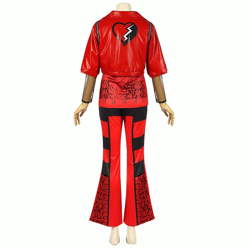 할로윈 데스엔던츠 영화 코스프레 의상 어린이용 영화 레드 클로이 공주 드레스 여자아이 자켓 코트 바지 유니폼