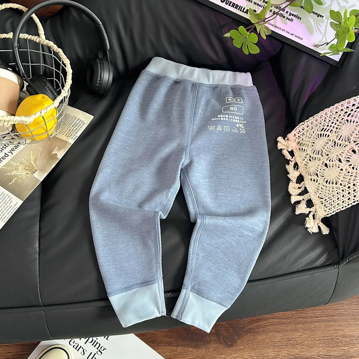 Thickened Girls Warm Leggings Autumn Winter Cold Resistant Thermal Trousers for Girls Solid Long Children's Leggings