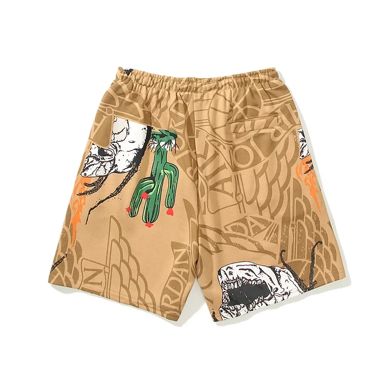 Casual Travis Scott Cactus Jack Skull Head Cactus Print Shorts Five Tenths Pants Other Material Men's Clothing From Mainland Chi