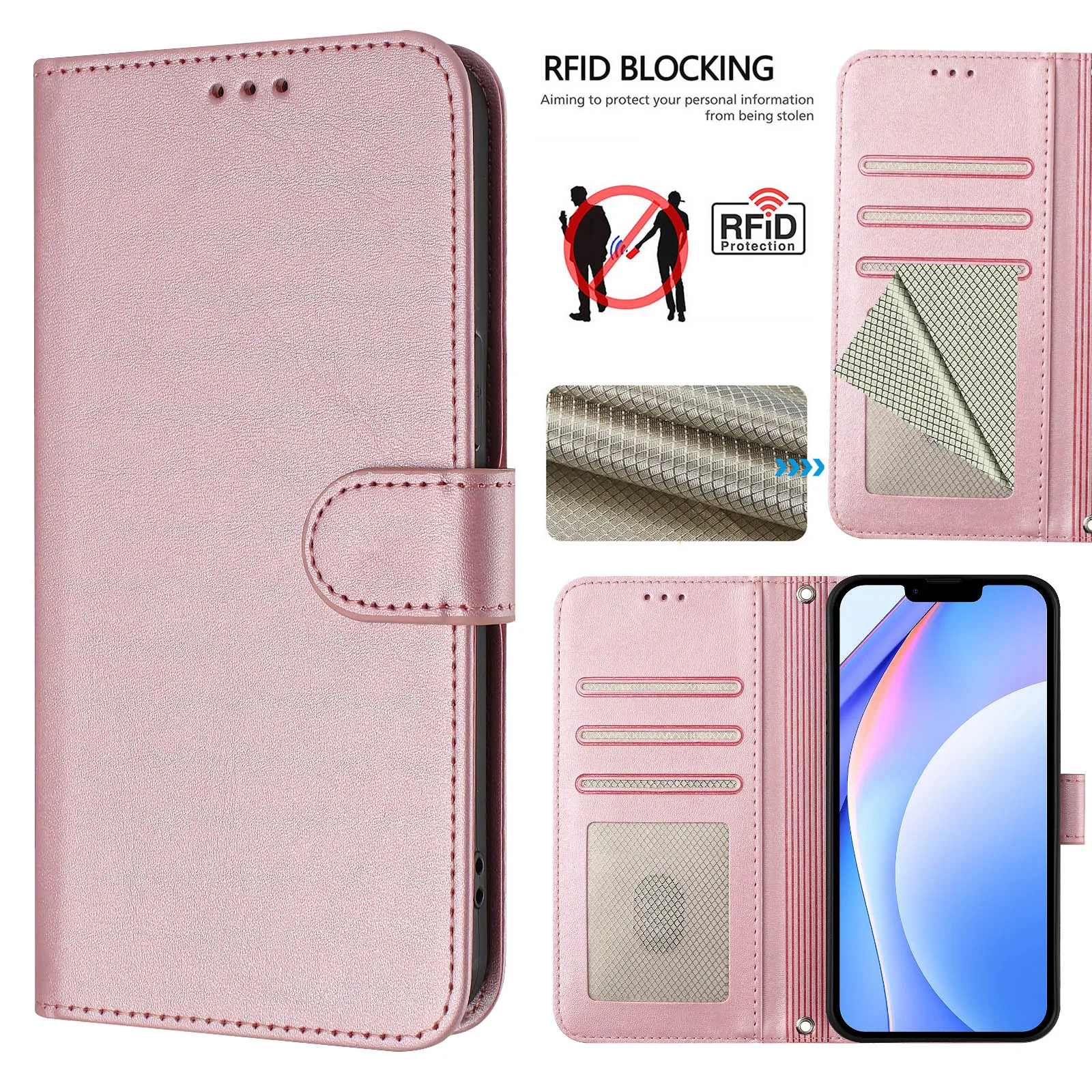 Flip Case For Xiaomi POCO X7 X6 X5 X4 X3 Pro F7 F6 F5 F3 Magnetic Clip Retro Leather 3 Cards Slot Wrist Rope Wallet Book Cover