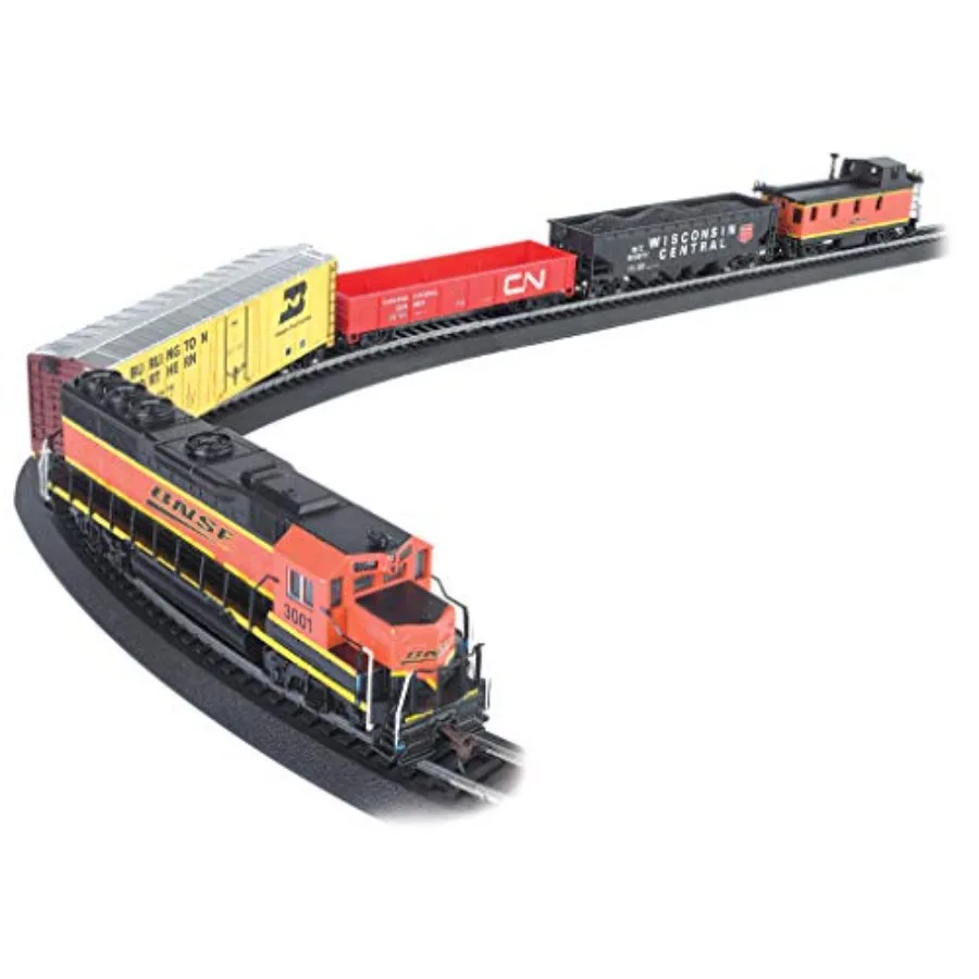 

Trains - Rail Chief Ready To Run 130 Piece Electric Train Set - HO Scale for home display, plastic and metal construction, gray