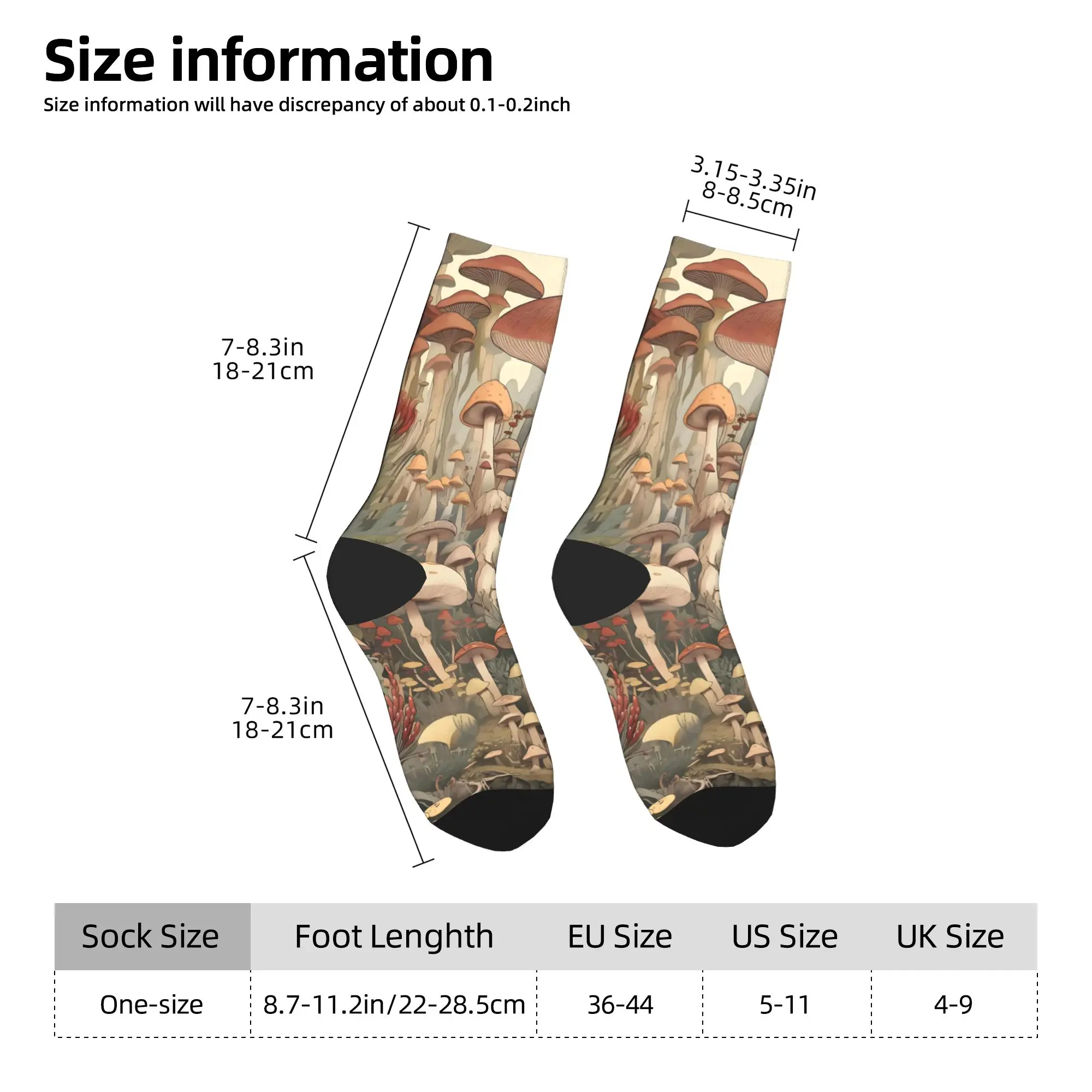 الهيب هوب الفطر الكرتون كرة القدم الجوارب نبات الغابات البوليستر الجوارب الطويلة للجنسين عدم الانزلاق