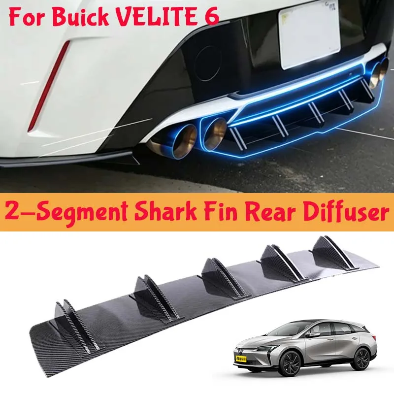 For Buick VELITE 6 Shark Fin Rear Diffuser Split Chassis Spoiler Auto Aerodynamic Parts Aerodynamic Modification