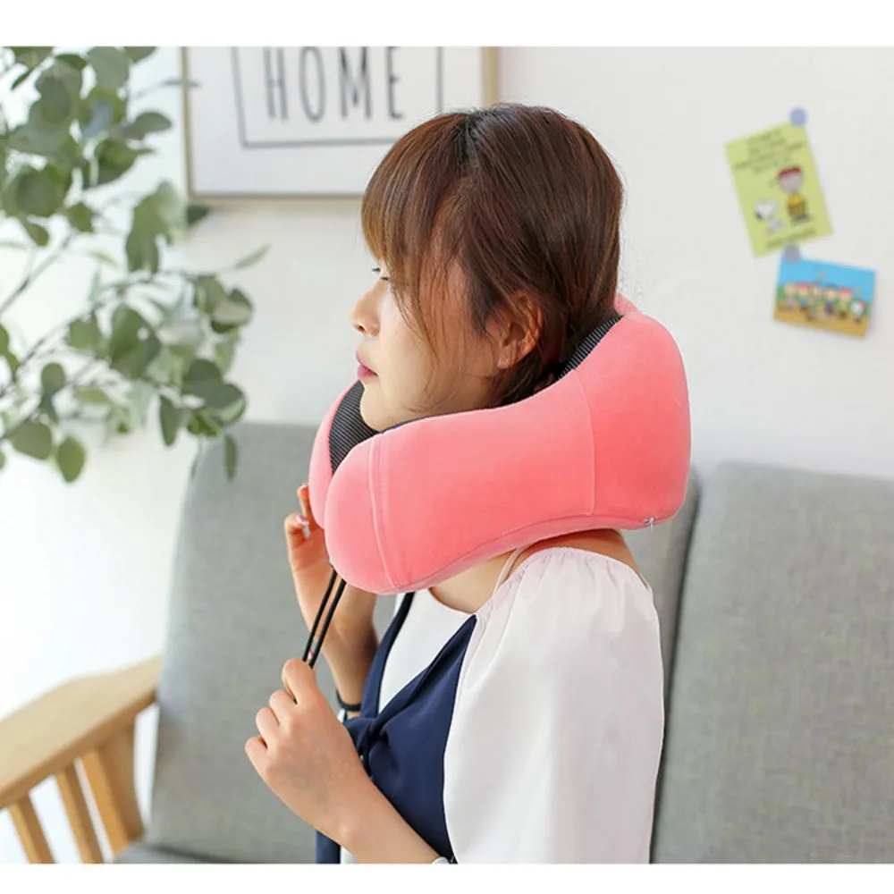 30*25*15cm U Shaped Pillows Neck Protect Cushion Without Carry Bag Plush Cushion EaCervical Healthcare Neck Support Nap Pillow