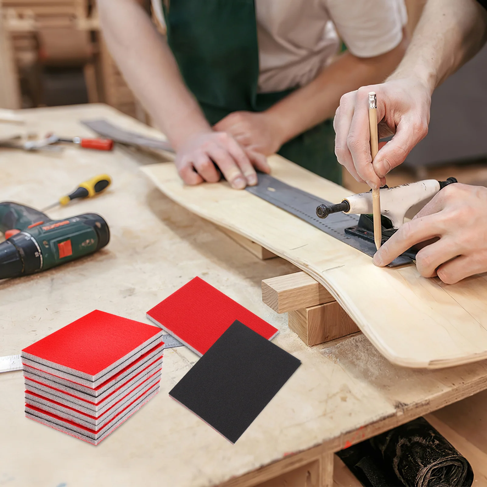 

20pcs Sanding Sponge Pads Assorted Grits 180 320 400 1000 For Wood Metal Plastic Polishing Smoothing Home Renovation Auto Repair