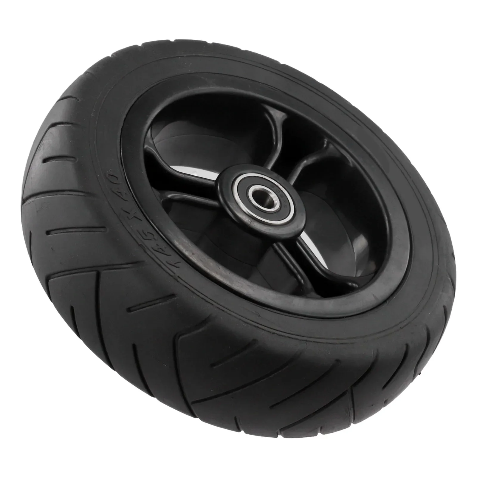 Plastic Aluminum Hub 145x40 Solid Wheel Urban Commuting 505g Enhanced Traction Tread User-friendly Installation