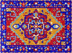 Embroidery Pattern Canvas Latch Hook Kits, Unfinished Acrylic Yarn, Embroidery Cushion, Cross Stitch Carpet DT1362