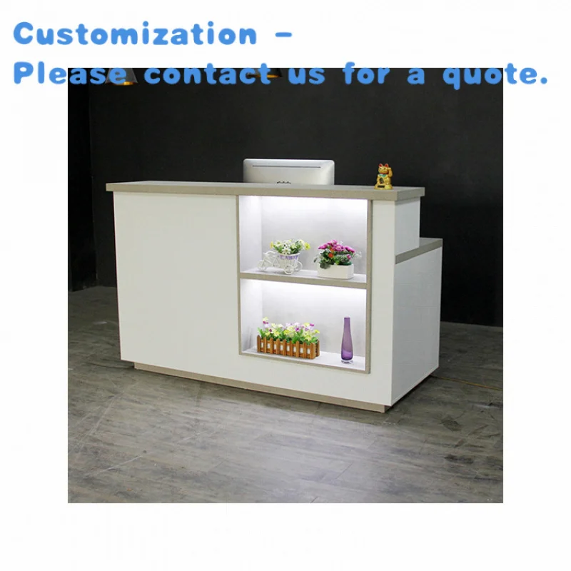 

custom.Kainice Company Reception Desk Counter with Light Checkout Counters Register Counter Retail Store