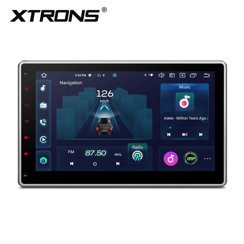 XTRONS 10.1"  8Core 8+128 Android 12 QLED Rotatable Screen 2 din Car Stereo 4G LTE Android Auto Radio TeslaStyle Car DVD Player