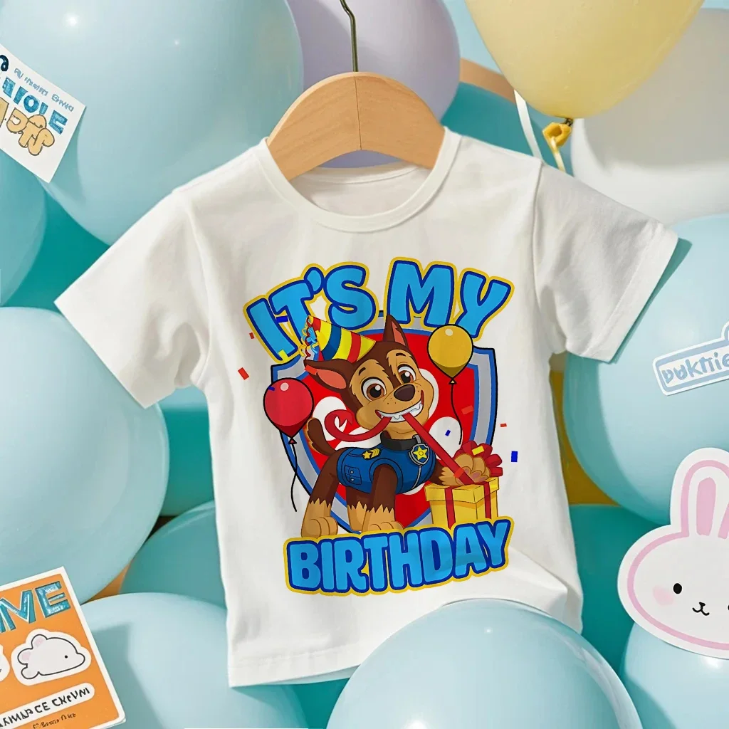 PAW Patrol toy dog Kids Clothing Tops Boy T-shirt 3D Print pat patrouille T Shirts Anime Short Sleeve Baby Child Birthday Gift