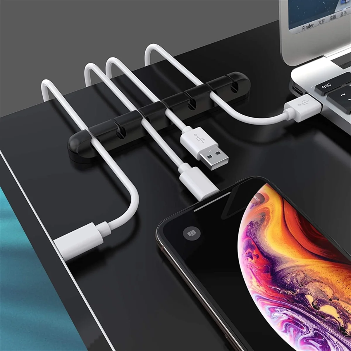 Cable Holder Clip Cable Management Wire Organizer USB Charging Cable Clamp Power Cable Fixing Clip