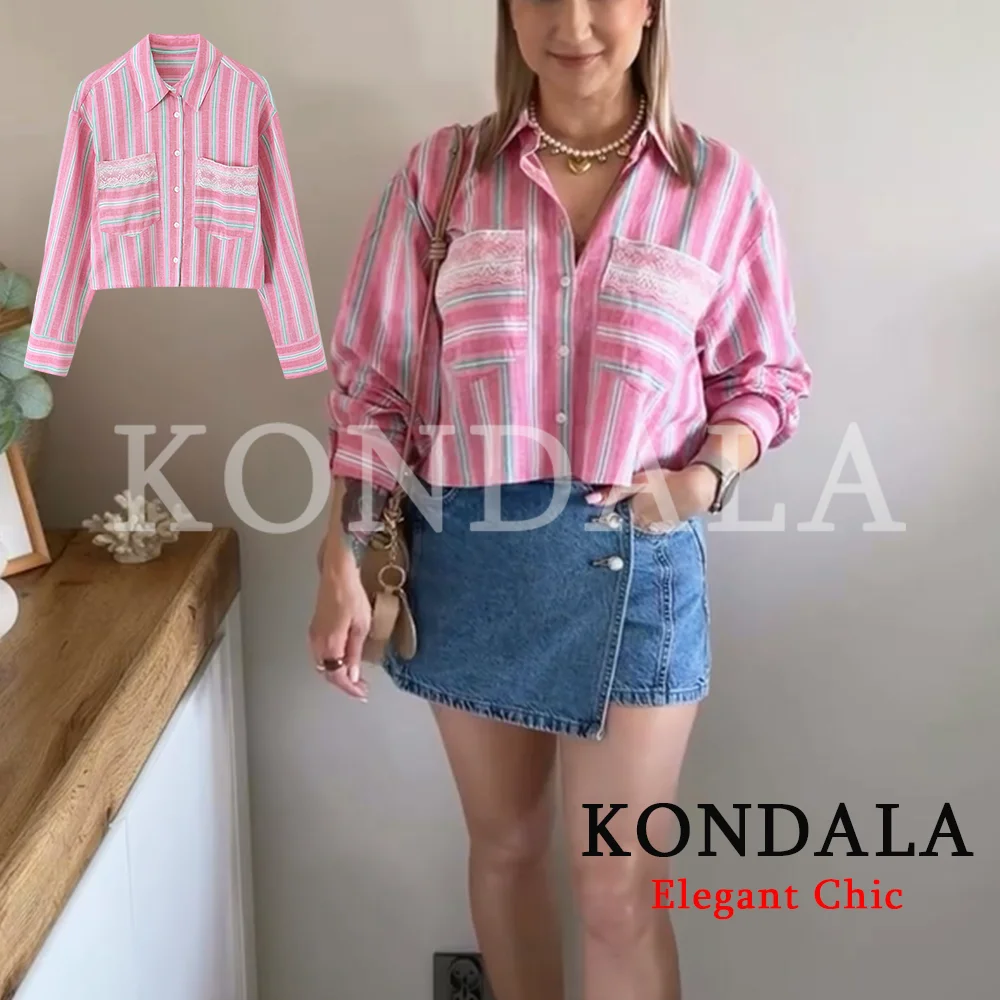 KONDALA 여성 휴일 캐주얼 트렌디 스트라이프 레이 - Women'S Fashion Trends 2026 Spring Summer 리뷰 및 가격