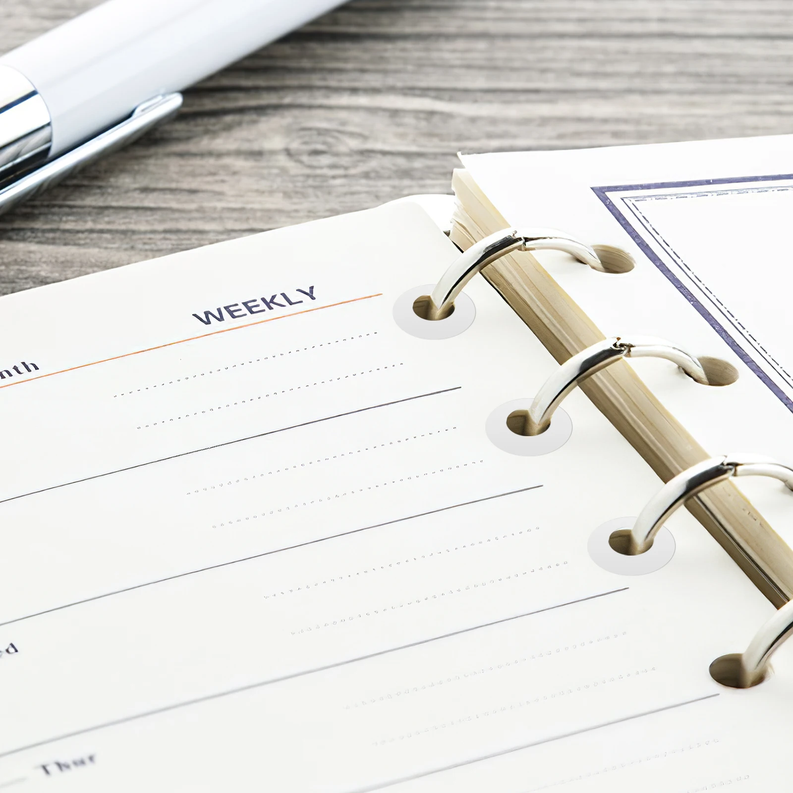 2000 stks Boek Versterken Bindmiddel Reparatie Kantoorbenodigdheden Ronde Papierversterking Stickers Losbladige Perforator Reparatie Etiketten Voor